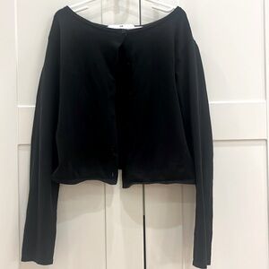 H&M all cotton size 8-10 black button up cardigan.